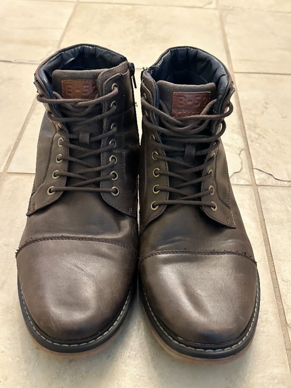Bullboxer B52 Mens 12 Brown Lace Up Ankle Boots Casual Everyday Walking Boots